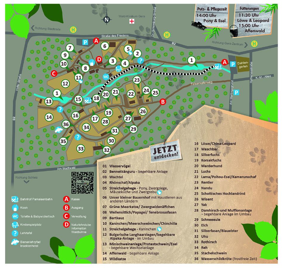 Abb. 3: Parkplan für den Geraer Tierparks (Bildquelle: Stadt Gera)
